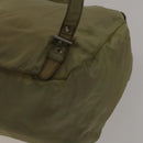 PRADA Backpack Nylon Beige Silver Auth bs27131-18