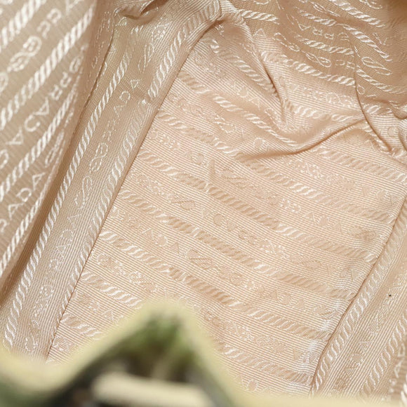 PRADA Backpack Nylon Beige Silver Auth bs27131