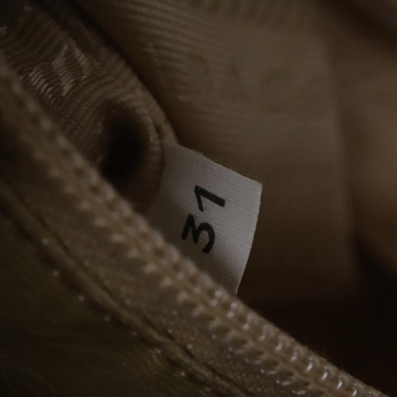 PRADA Backpack Nylon Beige Silver Auth bs27131