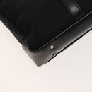 BURBERRY Black Label Business Bag Canvas Leather Black Silver Auth bs27132-11