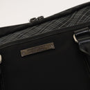 BURBERRY Black Label Business Bag Canvas Leather Black Silver Auth bs27132-14