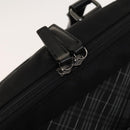 BURBERRY Black Label Business Bag Canvas Leather Black Silver Auth bs27132-15