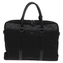 BURBERRY Black Label Business Bag Canvas Leather Black Silver Auth bs27132-2