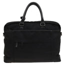 BURBERRY Black Label Business Bag Canvas Leather Black Silver Auth bs27132-3