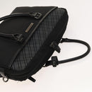 BURBERRY Black Label Business Bag Canvas Leather Black Silver Auth bs27132-6