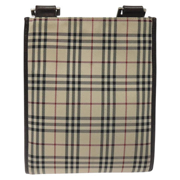 BURBERRY Nova Check Shoulder Bag Canvas Beige Silver Auth bs27133 - 0