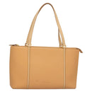 BURBERRY Tote Bag Leather Beige Gold Auth bs27137-1