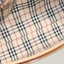 BURBERRY Tote Bag Leather Beige Gold Auth bs27137-16