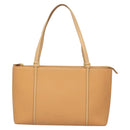 BURBERRY Tote Bag Leather Beige Gold Auth bs27137-2