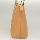 BURBERRY Tote Bag Leather Beige Gold Auth bs27137-4