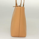 BURBERRY Tote Bag Leather Beige Gold Auth bs27137-5