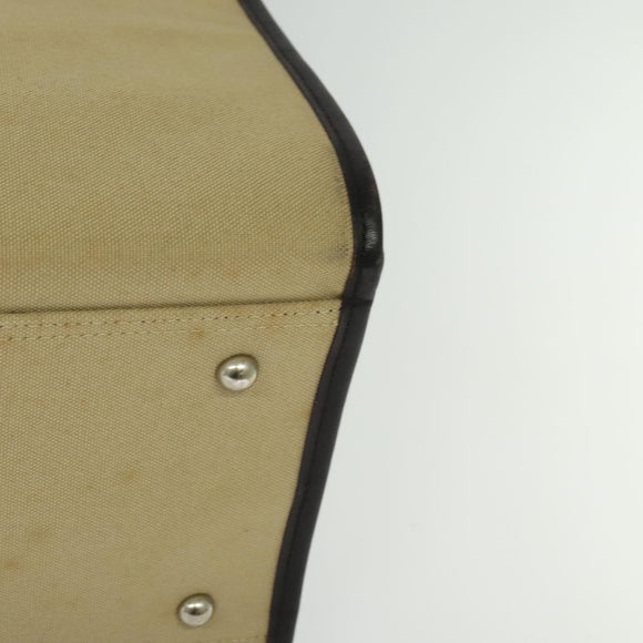 BURBERRY Blue Label Tote Bag Canvas 2way Beige Silver Auth bs27138