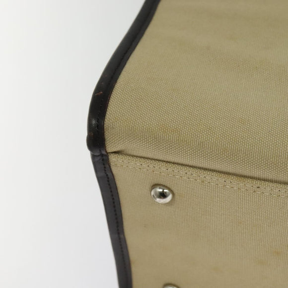 BURBERRY Blue Label Tote Bag Canvas 2way Beige Silver Auth bs27138