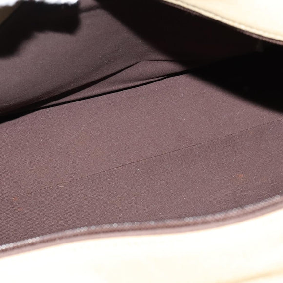 BURBERRY Blue Label Tote Bag Canvas 2way Beige Silver Auth bs27138