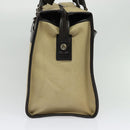 BURBERRY Blue Label Tote Bag Canvas 2way Beige Silver Auth bs27138-3