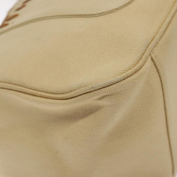 BURBERRY Blue Label Tote Bag Canvas Beige Silver Auth bs27139