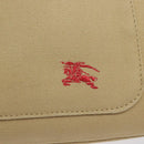 BURBERRY Blue Label Tote Bag Canvas Beige Silver Auth bs27139-17