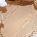 BURBERRY Blue Label Tote Bag Canvas Beige Silver Auth bs27139-11