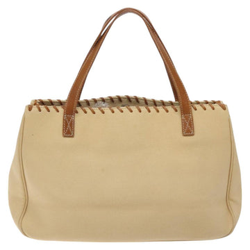 BURBERRY Blue Label Tote Bag Canvas Beige Silver Auth bs27139 - 0