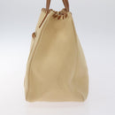 BURBERRY Blue Label Tote Bag Canvas Beige Silver Auth bs27139-4