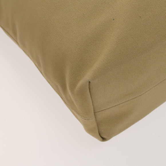 BURBERRY Blue Label Tote Bag Canvas Beige Silver Auth bs27140