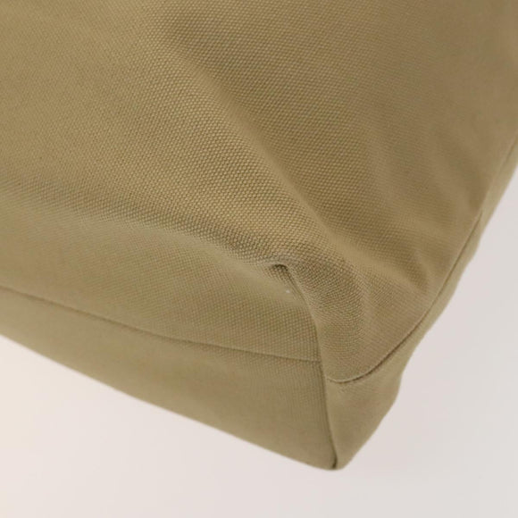 BURBERRY Blue Label Tote Bag Canvas Beige Silver Auth bs27140