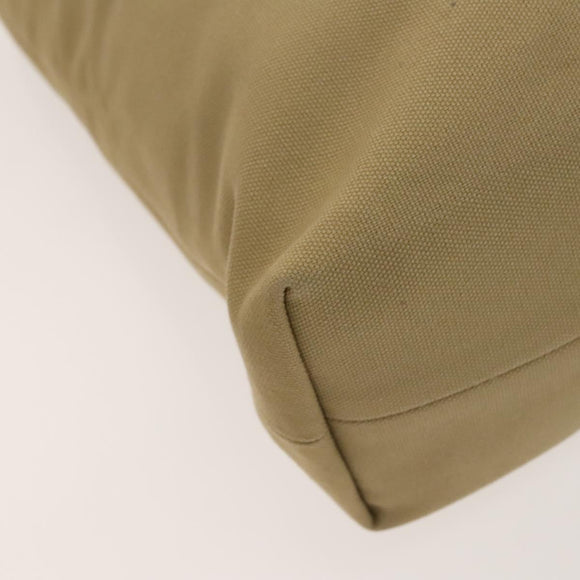 BURBERRY Blue Label Tote Bag Canvas Beige Silver Auth bs27140