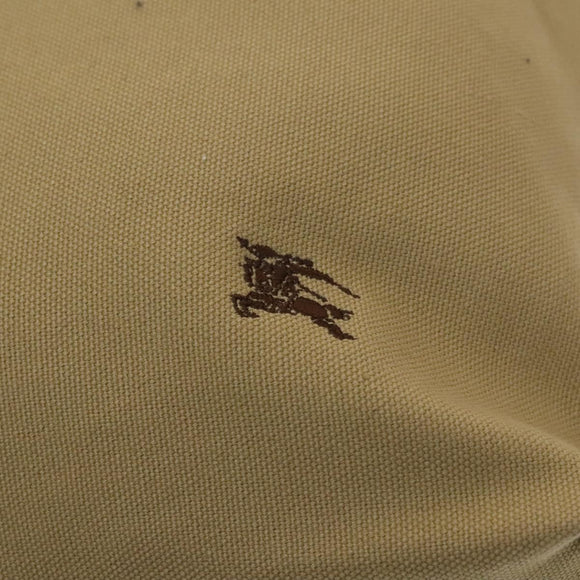 BURBERRY Blue Label Tote Bag Canvas Beige Silver Auth bs27140