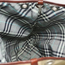 BURBERRY Blue Label Tote Bag Canvas Beige Silver Auth bs27140-16