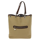 BURBERRY Blue Label Tote Bag Canvas Beige Silver Auth bs27140-3
