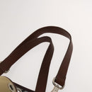 BURBERRY Blue Label Tote Bag Canvas Beige Silver Auth bs27140-8