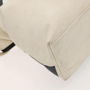 BURBERRY Black Label Shoulder Bag Canvas White Silver Auth bs27141-16