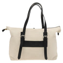 BURBERRY Black Label Shoulder Bag Canvas White Silver Auth bs27141-2