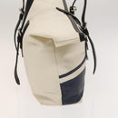 BURBERRY Black Label Shoulder Bag Canvas White Silver Auth bs27141-4