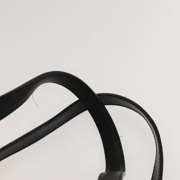 BURBERRY Black Label Shoulder Bag Canvas White Silver Auth bs27141