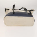 BURBERRY Black Label Shoulder Bag Canvas White Silver Auth bs27141-5
