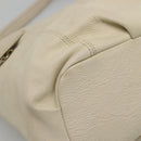 BURBERRY Blue Label Shoulder Bag Leather White Gold Auth bs27142-15