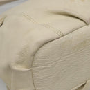 BURBERRY Blue Label Shoulder Bag Leather White Gold Auth bs27142-9