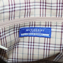 BURBERRY Blue Label Shoulder Bag Leather White Gold Auth bs27142-10