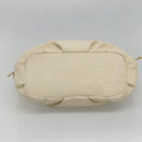 BURBERRY Blue Label Shoulder Bag Leather White Gold Auth bs27142-5