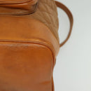 CHANEL Matelasse Backpack Canvas Leather Brown Gold CC Auth bs27149-12