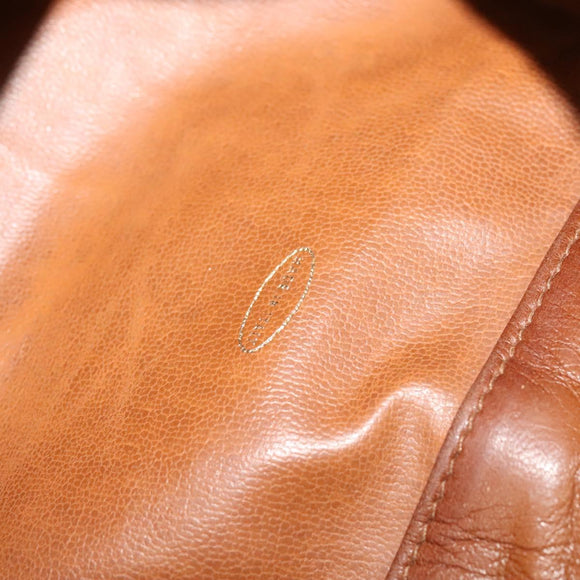 CHANEL Matelasse Backpack Canvas Leather Brown Gold CC Auth bs27149