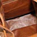 CHANEL Matelasse Backpack Canvas Leather Brown Gold CC Auth bs27149-18