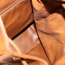 CHANEL Matelasse Backpack Canvas Leather Brown Gold CC Auth bs27149-19