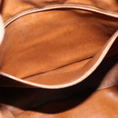 CHANEL Matelasse Backpack Canvas Leather Brown Gold CC Auth bs27149-21