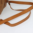 CHANEL Matelasse Backpack Canvas Leather Brown Gold CC Auth bs27149-7