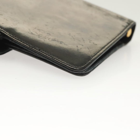 CHANEL Agenda Day Planner Cover Enamel Black CC Auth bs27152