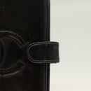 CHANEL Agenda Day Planner Cover Enamel Black CC Auth bs27152-8