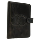 CHANEL Agenda Day Planner Cover Enamel Black CC Auth bs27152-1
