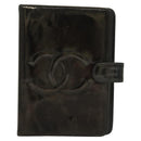 CHANEL Agenda Day Planner Cover Enamel Black CC Auth bs27152-13